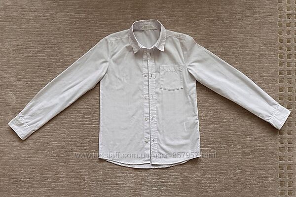 Белая рубашка сорочка H&M на 8-10 лет, 134 по бирке