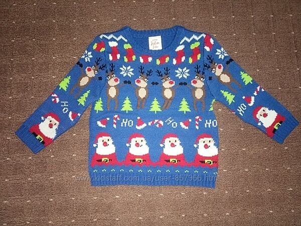 Новогодний свитер George 1,6- 2 года