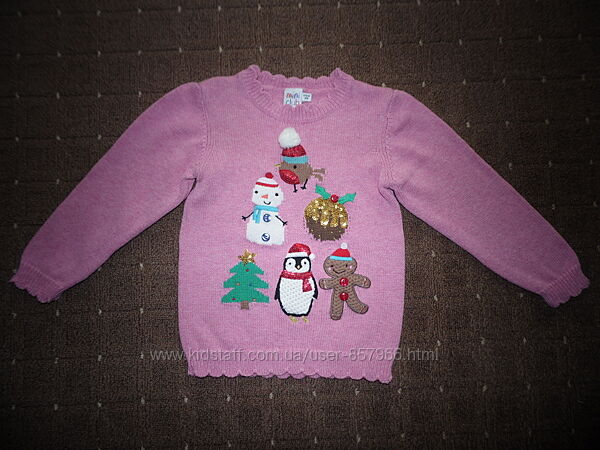 Новогодний свитер Mini Club 1,6- 2 года