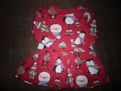 Новогоднее платье Next 6-9 мес.