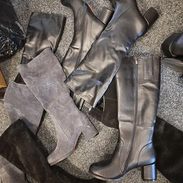 Распродажа сапоги кожаные замшевые демисезонные кожа натуральная