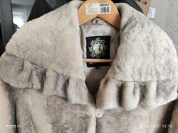 Шуба жіноча мутон бежева р. 48