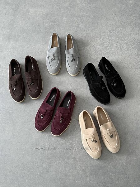 Жіночі замшеві лофери балетки 36-41