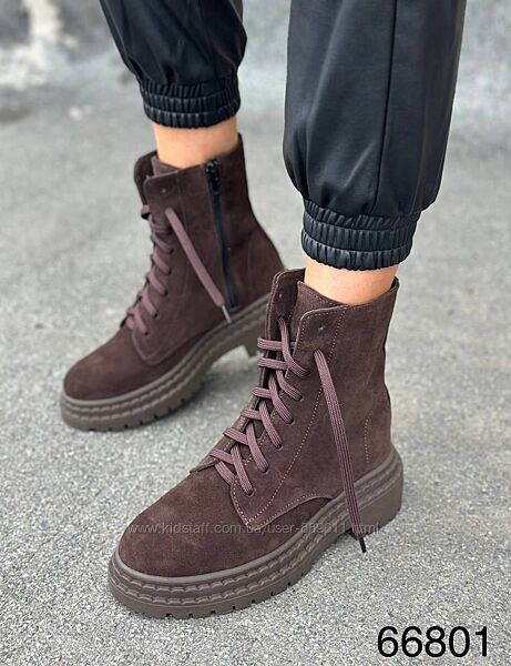 Демісезонні високі жіночі черевики 36-41 коричневі