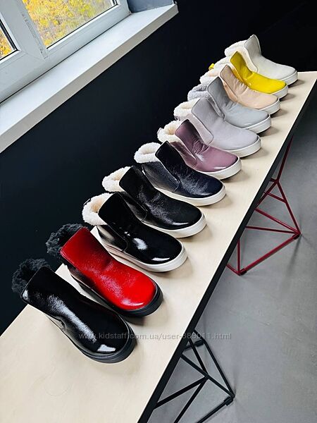 Зимові черевики хайтопи жіночі 32-41 шкіряні