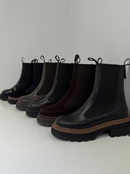 Високі зимові жіночі черевики Челсі 