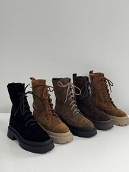 Зимові жіночі черевики високі зі шнурками 36-40