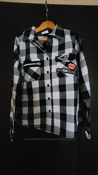 Шкільна стильна сорочка для дівчинки, р. 140-146