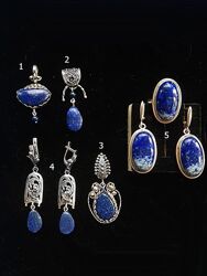 Ляпіс-лазурит в сріблі - ультрамариновий блюз