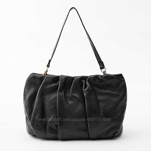 Мини кожаная сумка zara