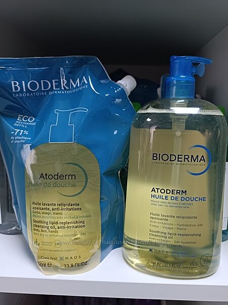 Олія для душу Bioderma atoderm huile de douche 1 л