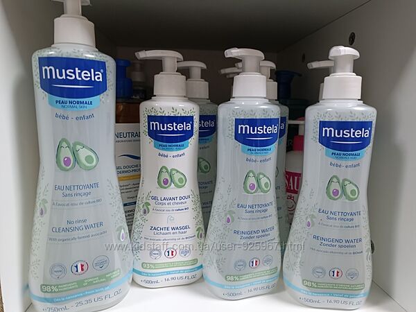 Mustela, очищуюча вода для дітей від народження, 500 і 750 мл Мустела