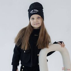 Шапка чорного кольору для підлітка Makko