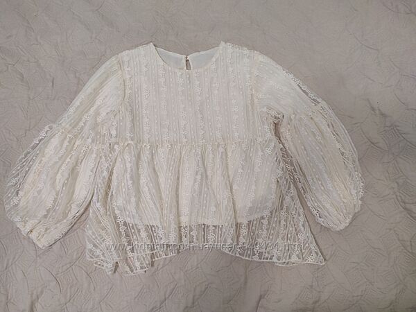 Святкова блуза кремового кольоруна ріст 130