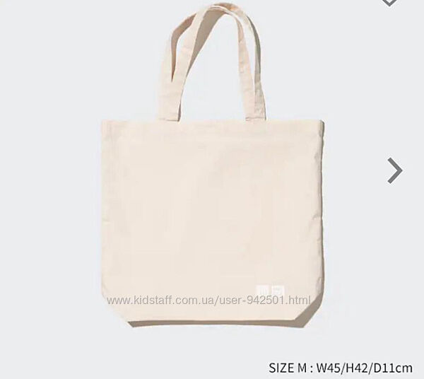 Шопер сумка із бавовни Uniqlo Юнікло