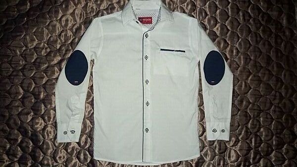 Hарядная белая рубашка на 6-7 лет р.116-122 