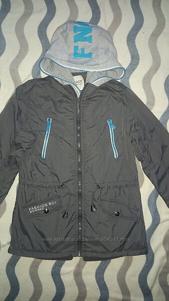 Замечательная куртка-парка-ветровка Grace на 10-11лет р.146 Состояние отл
