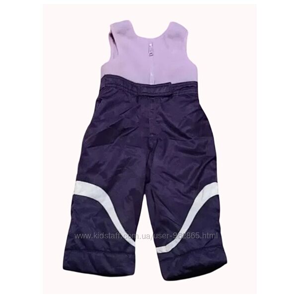 р.80-86, теплый зимний термо-комбинезон штаны на флисе США