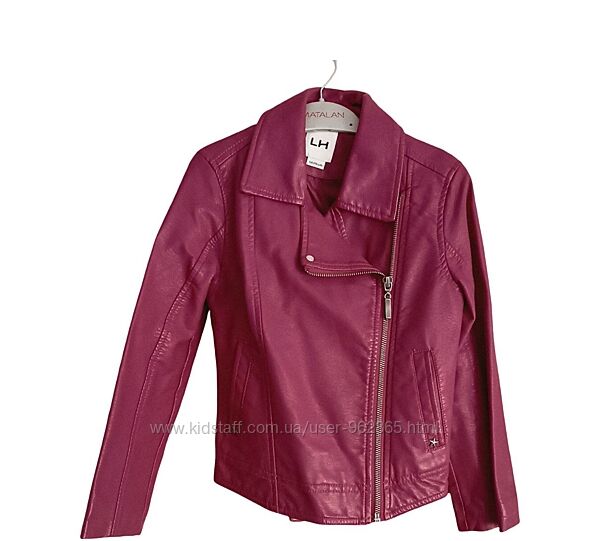 р.116 и р.128 кожаная куртка косуха марсала Франция 