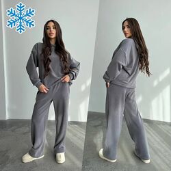 Жіночий теплий спортивний костюм фліс плюш різні кольори 42-52 розміри