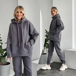 Жіночий теплий спортивний костюм на флісі різні кольори 42-56 розміри