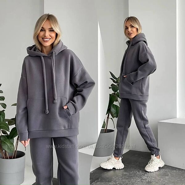 Жіночий теплий спортивний костюм на флісі різні кольори 42-56 розміри 