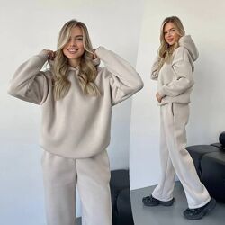 Жіночий теплий спортивний костюм з бавовняної тканини різні кольори 42-48