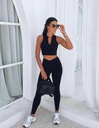 Жіночий костюм топ та лосіни, мікродайвінг