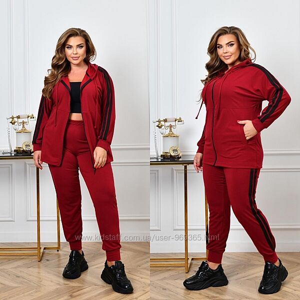 Жіночий спортивний костюм, трикотаж двонитка. Розміри вiд 52 до 66