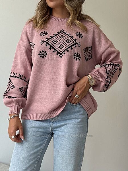 Светр із етнічним візерунком. Розмір універсальний 44-56