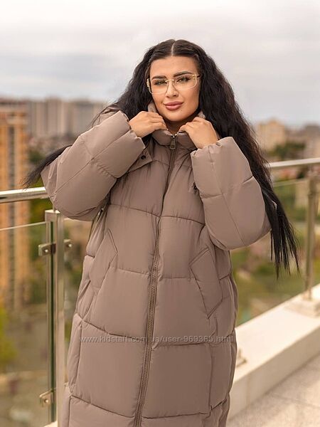 Тепла зимова куртка оверсайз. Розміри від M до 2XL 