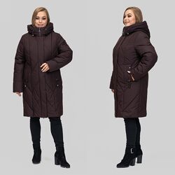 Жіноче зимове пальто Альбіна, тінсулейт. Розміри вiд 50 до 60