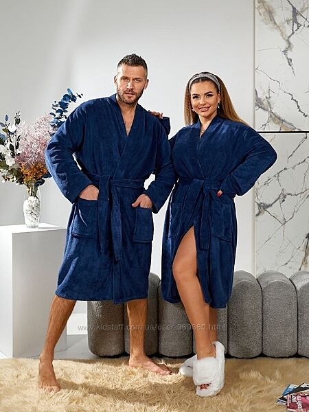 Халат унісекс, мікрофібра. Розміри від 42 до 56
