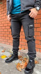 Чоловічі джинси Джогери, на байці. Розміри вiд 46 до 56