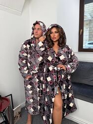 Халат унісекс, пухнаста махра. Розміри вiд 42 до 56