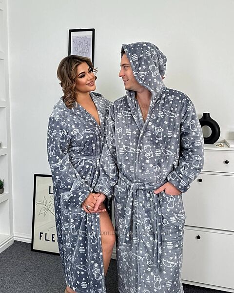 Халат унісекс, плюшик. Розміри вiд 42 до 56