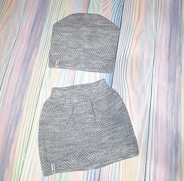 Вязаний комплект шапка та хомут. Жіночий комплект шапка з хомутом.