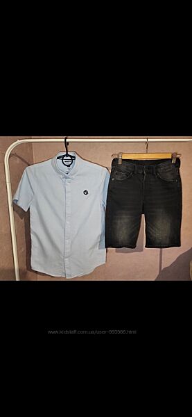 Теніска, шорти джинсові 140 р.