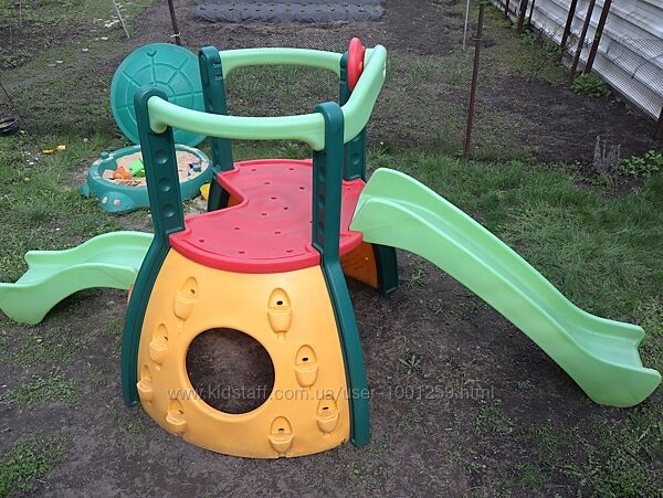 Ігровий майданчик двоповерховий комплекс Супергірка Little Tikes