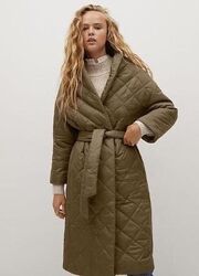 Шикарне стьобане пальто mango с, м, л