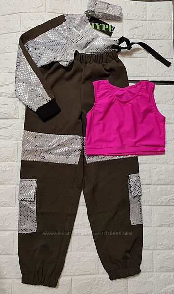 Дитячий танцювальний костюм hip hop  джаз-фанк денсхол  розмір 128