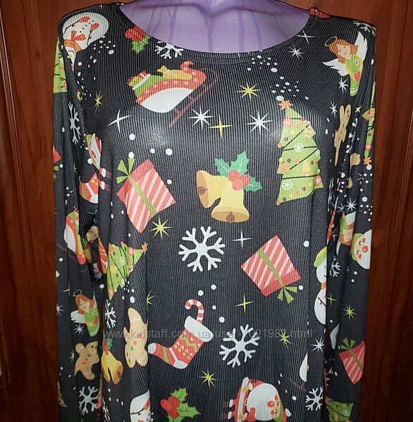 Легке плаття з новорічним малюнком