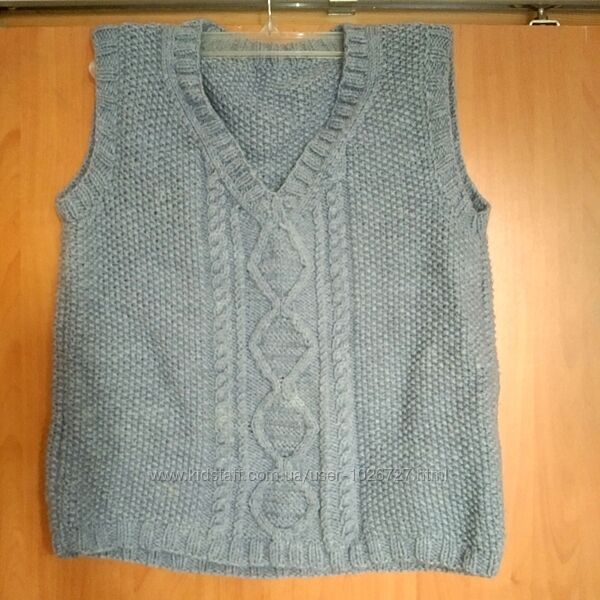 Вязаный жилет ручная работа 146-152 рост