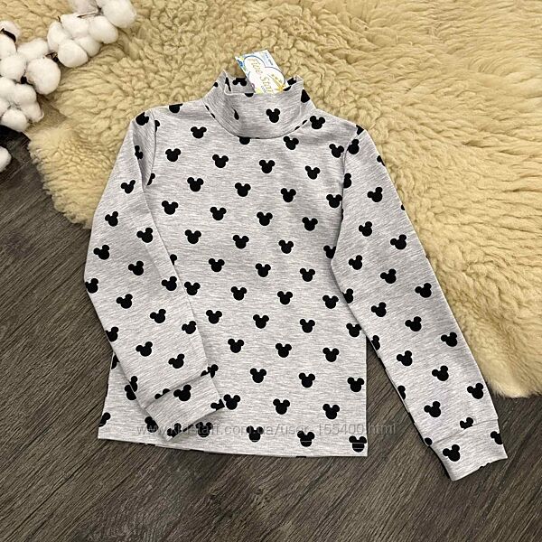 Дитяча водолазка  гольф сірий мікі Five Stars 98р-140р