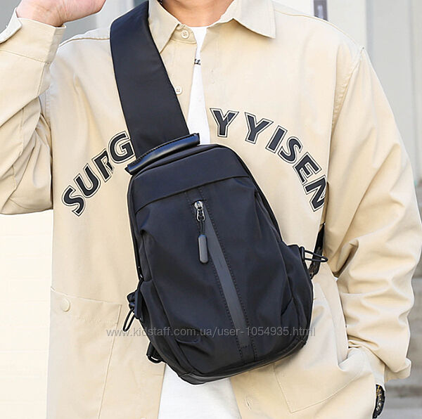 Чоловіча сумка бананка з плащівки. Новинка.