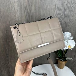 Шкіряна сумка клатч беж, чорна Люкс якість.