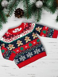 Новорічний, різдвляний светер для малюків Pepco. 6-9 міс