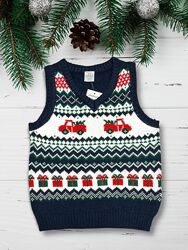 Новорічний, різдвляний зимовий жилет, подарунковий, для фотосесії, Pepco 