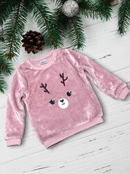 Плюшева, флісова тепленька кофта реглан на дівчинку 2-3 роки, Pepco.