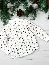 Гарна різдвляна коттонова сорочка на хлопчика, Pepco 18-24 міс.